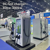 Station de recharge rapide pour véhicules électriques 120 kW, ultra-rapide, DC, CCS2, GB-T, CHAdeMO, RFID, OCPP1.6J, IP54, pour flotte, publique