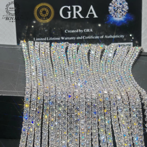 Set di Gioielli Certificati in <span class=keywords><strong>Argento</strong></span> 925, Collana Tennis con Moissanite Taglio Ghiaccio <span class=keywords><strong>D</strong></span> VVS, Bracciale Cuban Link Stile Hip-Hop - Product Image 1
