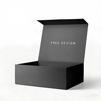 Boîte de luxe avec logo personnalisé, fermeture magnétique, couvercle en carton rigide, boîte en carton noir avec aimant, emballage pour chaussures, vêtements, emballage cadeau en carton