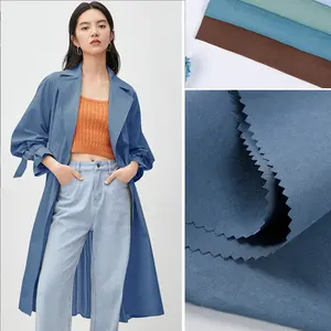 Brushed Peach Weaving Twill Polyester Elastic Brushed Fabric Shirt Dress Pant Material