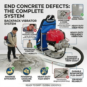 Offre Spéciale : Vibrateur à Béton Portable avec Moteur à Essence 3HP et Arbre Flexible de 2,44m pour l'Aération et le Remplissage du Béton - Product Image 3