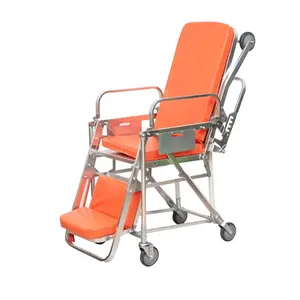 Civière d'ambulance pliante civière de chaise d'urgence légère lit de civière d'hôpital en aluminium