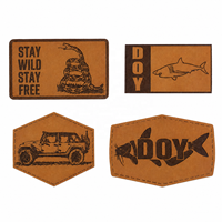 Accessoires vestimentaires, fabricant de patchs en denim, étiquettes en cuir véritable avec logo laser personnalisé