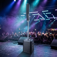 CRONUS-12A VIA Enceinte colonne active en bois de 12 pouces, Bluetooth TWS de classe D, enceinte PA professionnelle pour scène, église, événements en plein air