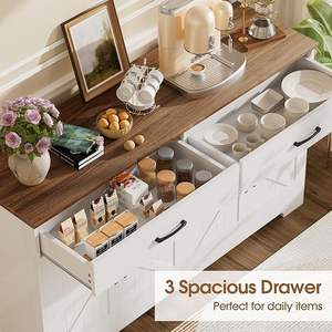 ארון מזנון מודרני עם מחסן, שולחן מזנון מטבח משק בית עם דלתות ומגירות, לחדר אוכל - Product Image 5