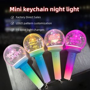 Concert Customized Cartoon Glowing Mini LED Hand <b>Lamp</b> Keychain COLOR CHANGING Light Personalized Advertising Promotional Gifts - Product Image 2