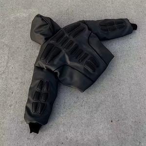 Giacca in Gomma Espansa Personalizzata per Uomo, Design Mascherato di Alta Moda, Spessa Giacca Invernale in Pelle con Zip, Streetwear del Produttore - Product Image 2