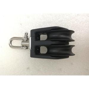 Polea de Rodamiento Giratoria de Doble Rueda para Yate/Barco de Vela, Diámetro de Rueda de 35 mm, Diámetro de Cable de 8 mm, Acero Inoxidable BP-3503F - Product Image 1