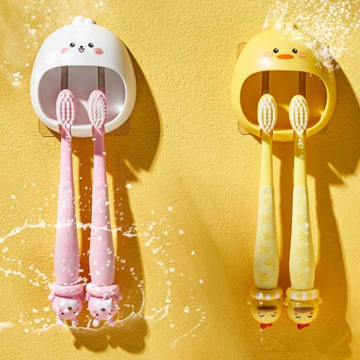 Cute Cartoon Kids Tooth Brushes Storage Toothbrush Holder Rack Bathroom ...