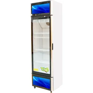 Supermercado Comercial Bebida Refrigerador Vertical Vidro-Porta Refrigerador Display Chiller