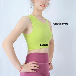 ARLAN - Camiseta sin Mangas al por Mayor con Relleno en el Pecho, Elástica, con Hilo Roscado, Estiramiento en Cuatro Direcciones, Ropa de Yoga, Tops Deportivos para Gimnasio - Product Image 1