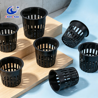 Pots de culture hydroponique en plastique réutilisables, durables, à large rebord et à mailles perforées, pour serres de culture intérieures et systèmes NFT