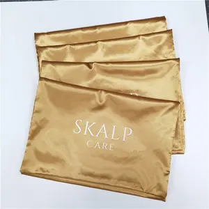 Luxury Foldable Cosmetic Makeup Satin Pouch Satin Envelope Bag Satin Clothes Packaging Bags Envelope Dust Bag