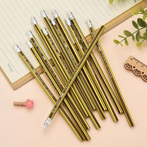 Color Customized Wooden <b>Writing</b> Stripe Pencil Custom Shrink Film Heat Transfer <b>Pad</b> Printing logo HB Waist Pencil - Product Image 2