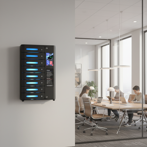 Gabinete de Carga de Pared Color Negro para Café <span class=keywords><strong>MIA</strong></span> Pre, Casillero de Carga para Teléfonos Móviles con 5 Idiomas Personalizables para el Mercado Global - Product Image 2