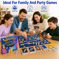Jeux de société en carton écologiques durables de haute qualité, personnalisés, jeu de carrom/jeu de table, éducatif, portable, boîte cadeau