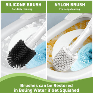 Brosse de toilette électrique sans fil avec fixation automatique et têtes amovibles, vitesse réglable de 200 à 300 tr/min - Product Image 6