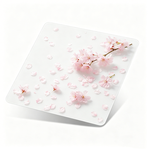 Alfombrilla de Ratón para Juegos de Vidrio Templado con Diseño de Flores de <span class=keywords><strong>Anime</strong></span> y Logotipo Personalizado, Superficie Lisa de Alta Precisión para Jugadores de Esports - Product Image 1
