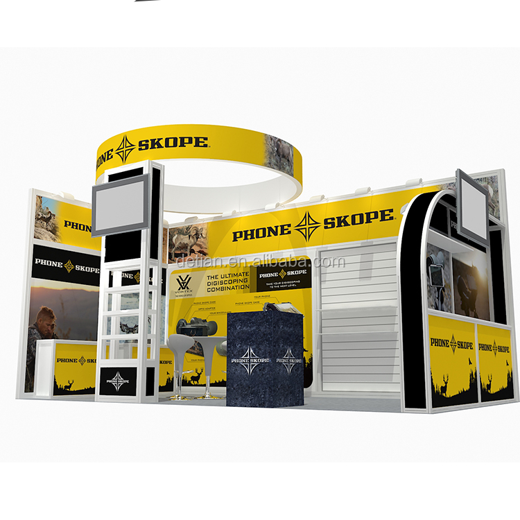 Défilé de mode Personnalisé Imprimé Stand Portable Équipement Favoshow Affichage de Salon Commercial Stand d'exposition 10x20