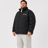 Blouson matelassé en duvet pour homme, col montant, fermeture éclair intégrale, poches, hiver, poignets élastiques, grandes tailles, surdimensionné, 6XL 7XL