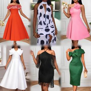 Vestidos de Verano Usados para Mujer, Ropa al por Mayor, Fardos Mixtos, Envío Directo de Fábrica, Talla Única, Poliéster/Algodón, Baratos y de Alta Calidad - Product Image 2