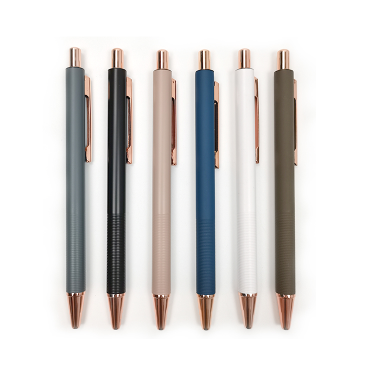 Promotional Custom Logo Plastic Multicolor Ballpoint Pen Blue Disposable Leather Bulk Custom Fishc Rubber Brown Wholesale