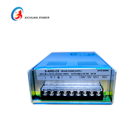 Tension d'entrée d'alimentation à découpage à double canal AC-DC de 400W de qualité industrielle 100-240V, adaptée à LED 24V/12V double sortie
