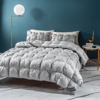 Couette de luxe en diamant à plis pincés plume d'oie Couette à insérer Couette couette