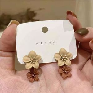 Women Personalized Elegant Simple Flower Pendant Studs Drop Dangle <b>Earrings</b> - Product Image 4