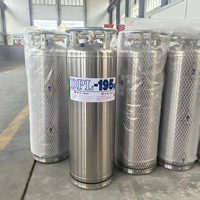 Tanque Dewar de Acero Inoxidable de Alta Calidad para Almacenamiento Criogénico de Oxígeno, Nitrógeno, Argón y CO2, Vaporizador de Aire para Uso con Gas
