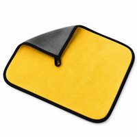 Serviette de voiture en polaire corail haute densité, double couleur, épaisse, absorbante, avec boucle de suspension