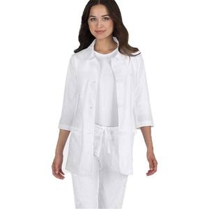 Long manteau de laboratoire clinique respirant pour femmes XL rayonne infirmière médicale robe poches doux résistant à la chaleur imprimé gommage hôpital OEM - Product Image 1