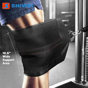 Ceinture d'entraînement de résistance pour squats Shiwei, noire, taille unique, nylon haute élasticité, équipement de fitness unisexe - Product Image 5