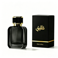 Boîte cosmétique de luxe personnalisée en carton noir de haute qualité pour parfum et cils, avec doublure en velours et dorure à chaud, finition mate