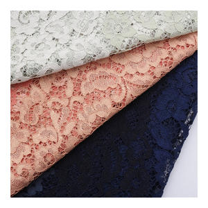 Modası elbise için yüksek kaliteli Tricolor dantel pamuk naylon çiçekli dantel kumaş - Product Image 1