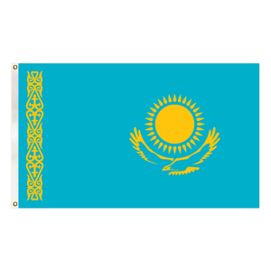 <span class=keywords><strong>Bandera</strong></span> Nacional de países de <span class=keywords><strong>Kazajstán</strong></span> y poliéster, 3x5 pies, con dos ojales, precio barato - Product Image 1