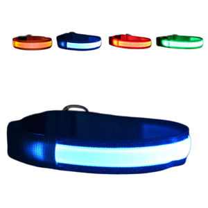 USB Rechargeable LED <b>Dog</b> Collar IP67 Waterproof Nylon Night Safety Flashing <b>Light</b> <b>Light</b> up Pet Necklace Luminous <b>Dog</b> Collar - Product Image 1