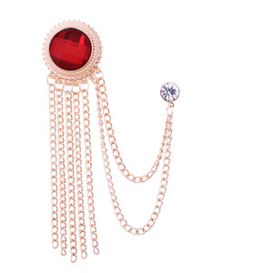 Nouvelle mode rétro gemme gland chaîne broche hommes <span class=keywords><strong>costume</strong></span> broche luxe hommes bijoux <span class=keywords><strong>accessoires</strong></span> - Product Image 6