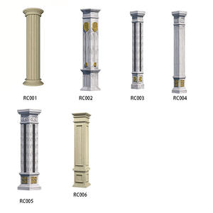 Colonna Romana in EPS con Linee Decorative per Decorazione Esterna di Ville, Centri Commerciali e Scuole - Product Image 4