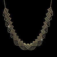 Collier en or LUMINA Jewelry Fashion Charm, chaîne en dentelle, chaîne de clavicule Au750 pour femmes, collier en dentelle en or pur 18 carats