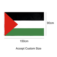 Personnalisé 3x5Ft Pas Cher Palestine Drapeaux De Voiture En Gros Publicité Extérieure Drapeau Palestine Drapeau