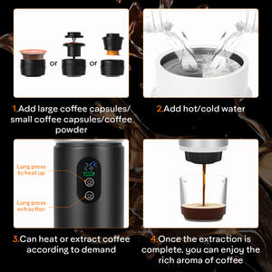 Machine <span class=keywords><strong>à</strong></span> café expresso portable rechargeable, chauffage rapide USB, pour les voyages, le camping, la maison, le bureau, avec <span class=keywords><strong>mousseur</strong></span> <span class=keywords><strong>à</strong></span> <span class=keywords><strong>lait</strong></span> - Product Image 3