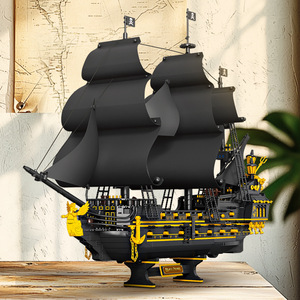 Fangcheng FC6010 Black Pirate Ship <b>Building</b> <b>Block</b> Model 2076 Pieces Plastic Assembly Toy For Children Boy Decorative Ornament - Product Image 2
