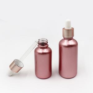 ขวดแก้วครีมและกระปุกบรรจุภัณฑ์ผลิตภัณฑ์ดูแลเส้นผมแบบฝ้าสีชมพู ขนาด 50 มล. 100 มล. พร้อมโลโก้สั่งทำ - Product Image 5