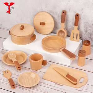 Juego de vajilla de madera para niños, juguete de cocina Inspire creatividad, olla - Product Image 2