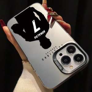 Lucky No.7 <span class=keywords><strong>Ronaldo</strong></span> Football Star Designer <span class=keywords><strong>Coque</strong></span> de téléphone pour iPhone XR XS 11 12 13 Mini 14 15 16 Pro Max en matériau PC Durable - Product Image 4