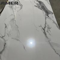 Amer Factory Panneau mural en marbre UV Panneau de marbre PVC Panneau de baguette en PVC