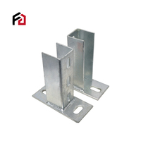 Support de panneau solaire OEM ODM galvanisé à chaud blanc argenté, accessoires de montage photovoltaïque, base de poteau de canal de profilé
