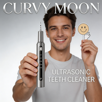 CURVY MOON Tragbares Ultraschall-Zahnreinigungsgerät Zahnaufheller Zahnsteinentferner Mundpflege-Tool für Zuhause Intelligenter Zahnsteinentferner