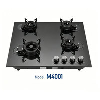 Table de cuisson à gaz pliable 4 brûleurs, allumage par pile pour un allumage fiable